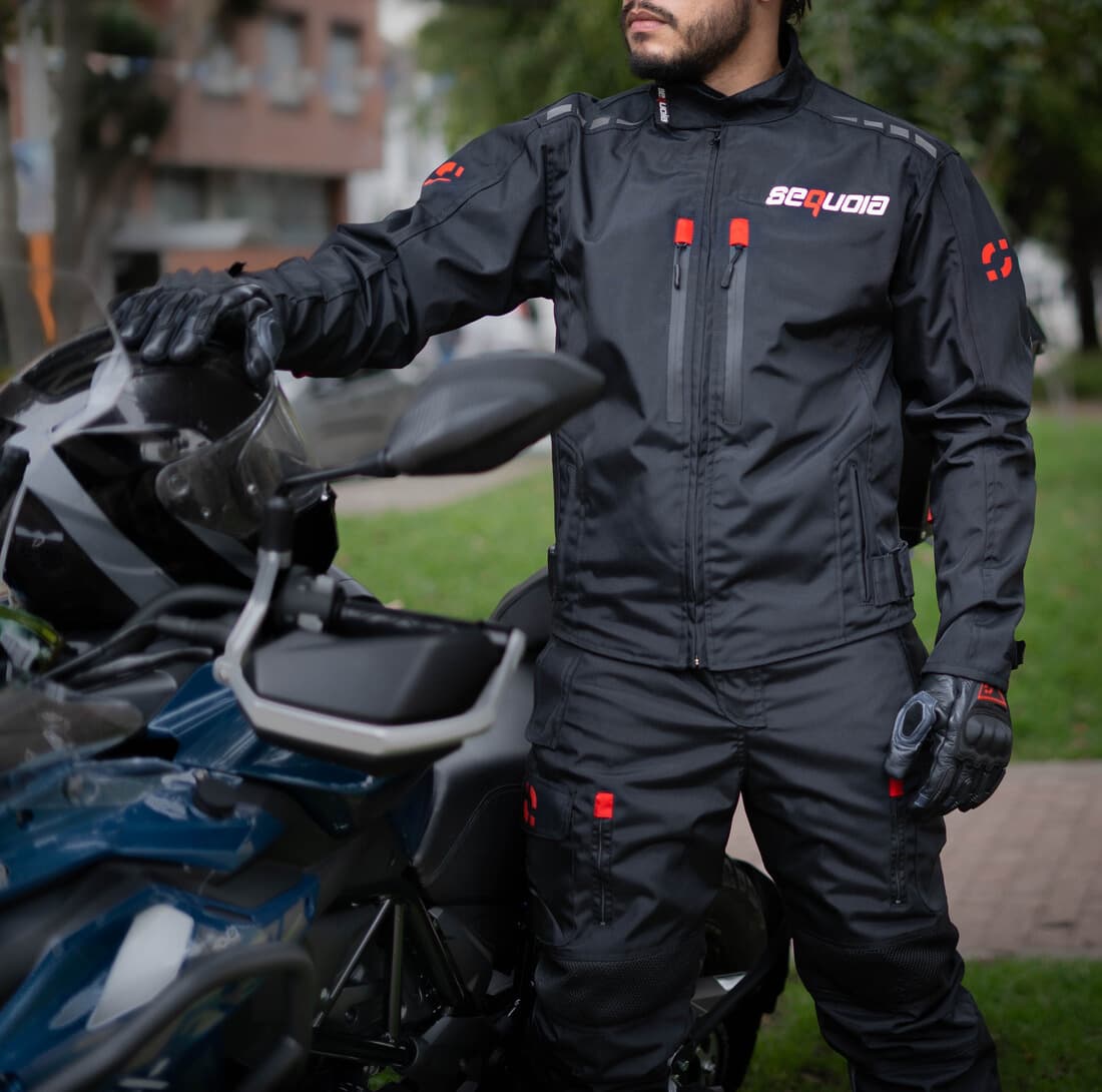Chaqueta Black Pro - Chaqueta Antifricción de Moto, Impermeable Sequoia Speed - Chaquetas para Moto para moto